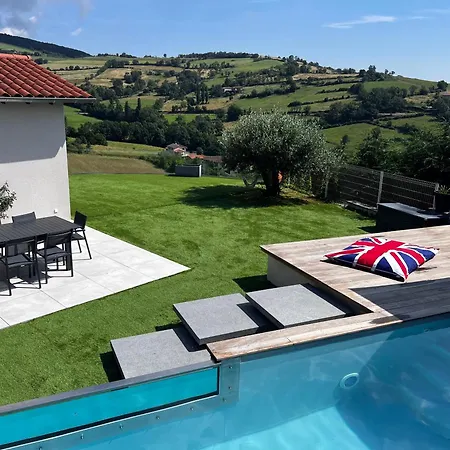 Maison Et Piscine Chauffee, Vue Monts Du Lyonnais * 布鲁良